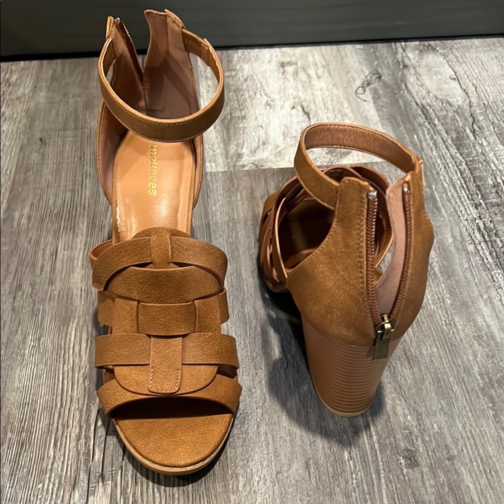 Brown Woven Sandals